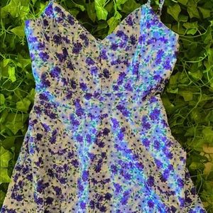 Purple Flower Skort Romper